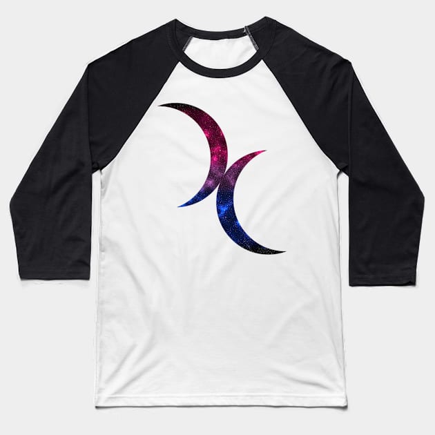 Bisexual Moons Baseball T-Shirt by Bloodfire09